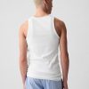 Camiseta sin mangas de canalé (paquete de 2)