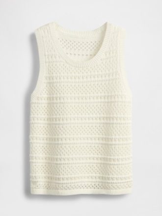 Camiseta sin mangas de crochet para niños