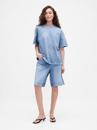 Camiseta vaquera de punto con bolsillo para adulto de Gap × BÉIS Camiseta vaquera de punto con bolsillo para adulto de Gap × BÉIS