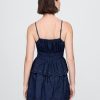 Camisola vaquera con ojales fruncidos Camisola vaquera con ojales fruncidos
