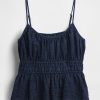 Camisola vaquera con ojales fruncidos Camisola vaquera con ojales fruncidos