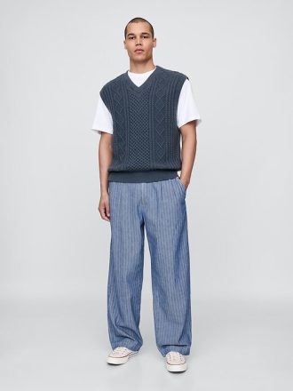Chaleco de punto trenzado Gap × Malbon