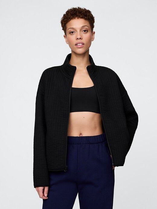 Chaqueta acolchada de jacquard GapFit Chaqueta acolchada de jacquard GapFit