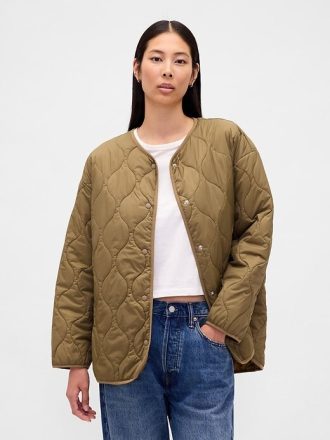 Chaqueta acolchada extragrande ligera y reciclada