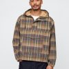 Chaqueta anorak de lona a cuadros de gran tamaño Chaqueta anorak de lona a cuadros de gran tamaño