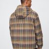 Chaqueta anorak de lona a cuadros de gran tamaño Chaqueta anorak de lona a cuadros de gran tamaño