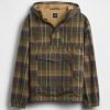 Chaqueta anorak de lona a cuadros de gran tamaño Chaqueta anorak de lona a cuadros de gran tamaño
