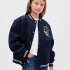 Chaqueta bomber con logotipo universitario para niños Chaqueta bomber con logotipo universitario para niños