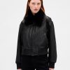 Chaqueta bomber de cuero vegano Chaqueta bomber de cuero vegano