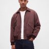 Chaqueta bomber de sarga lavada Chaqueta bomber de sarga lavada