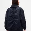 Chaqueta bomber extragrande con ribete de punto Chaqueta bomber extragrande con ribete de punto