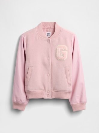 Chaqueta bomber universitaria de mezcla de lana para niños