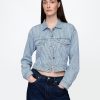 Chaqueta corta con diseño icónico de rayas vaqueras ultrasuaves