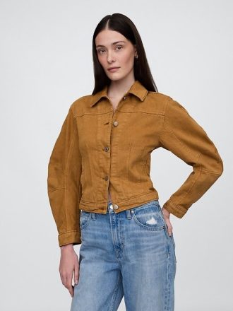 Chaqueta corta con mangas de barril Chaqueta corta con mangas de barril