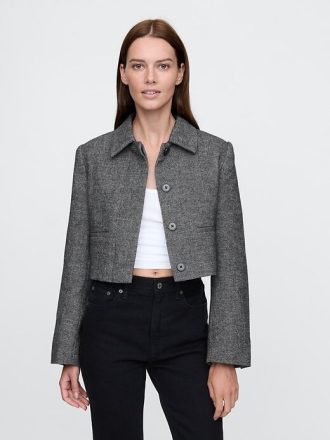 Chaqueta corta de espiga Chaqueta corta de espiga