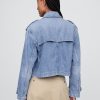 Chaqueta corta tipo gabardina vaquera ultrasuave