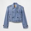 Chaqueta corta tipo gabardina vaquera ultrasuave