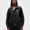 Chaqueta de cuero vegano de gran tamaño Chaqueta de cuero vegano de gran tamaño