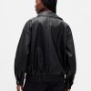 Chaqueta de cuero vegano de gran tamaño Chaqueta de cuero vegano de gran tamaño