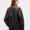Chaqueta de cuero vegano de gran tamaño Chaqueta de cuero vegano de gran tamaño