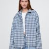Chaqueta de entrenador con cuadros vaqueros