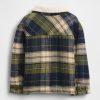 Chaqueta de franela con forro de sherpa para bebés y niños pequeños Chaqueta de franela con forro de sherpa para bebés y niños pequeños