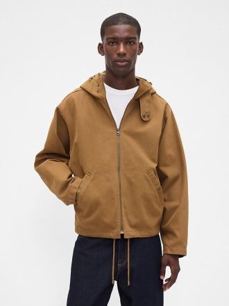 Chaqueta de lona con capucha