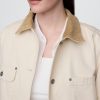 Chaqueta estilo granero con cuello de pana