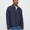 Chaqueta relajada de cuadros de lino y algodón Chaqueta relajada de cuadros de lino y algodón