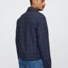 Chaqueta relajada de cuadros de lino y algodón Chaqueta relajada de cuadros de lino y algodón