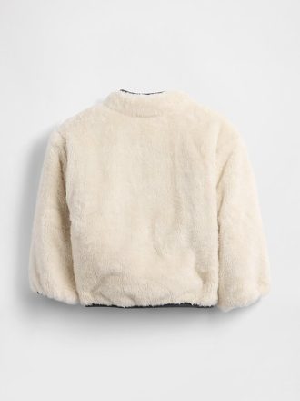 Chaqueta reversible ligera de sherpa para bebés y niños pequeños