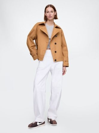 Chaqueta tipo gabardina asimétrica Chaqueta tipo gabardina asimétrica