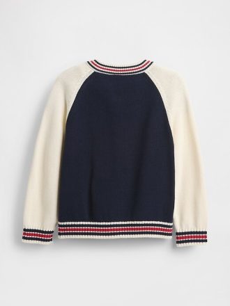 Chaqueta tipo suéter con logotipo universitario para bebés y niños pequeños