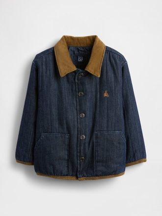 Chaqueta vaquera acolchada para bebés y niños pequeños
