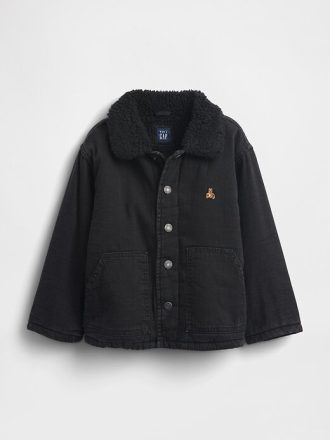 Chaqueta vaquera con forro de sherpa para bebés y niños pequeños
