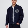 Chaqueta vaquera de entrenador universitario Chaqueta vaquera de entrenador universitario