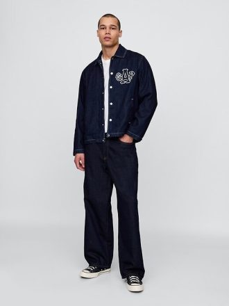 Chaqueta vaquera de entrenador universitario