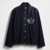 Chaqueta vaquera de entrenador universitario Chaqueta vaquera de entrenador universitario