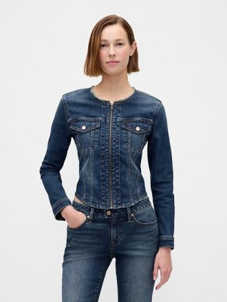 Chaqueta vaquera de motociclista