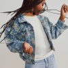 Chaqueta vaquera floral con mangas globo para niños Chaqueta vaquera floral con mangas globo para niños
