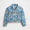 Chaqueta vaquera floral con mangas globo para niños Chaqueta vaquera floral con mangas globo para niños