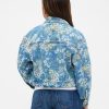 Chaqueta vaquera floral con mangas globo para niños Chaqueta vaquera floral con mangas globo para niños