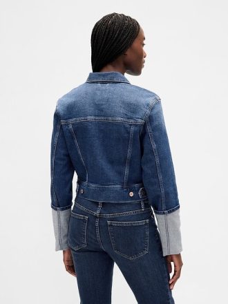 Chaqueta vaquera icónica con puños de alfiler
