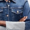 Chaqueta vaquera icónica con puños de alfiler Chaqueta vaquera icónica con puños de alfiler