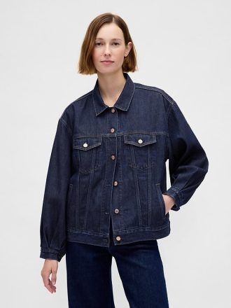 Chaqueta vaquera icónica de mangas globo extragrandes UltraSoft