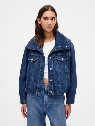 Chaqueta vaquera oversize tipo burbuja