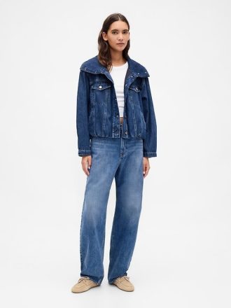 Chaqueta vaquera oversize tipo burbuja