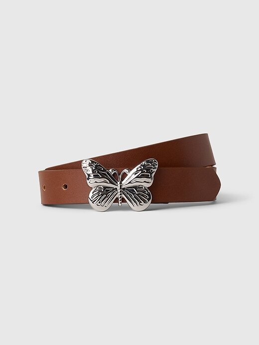 Cinturón de mariposa de cuero vegano para niños Cinturón de mariposa de cuero vegano para niños