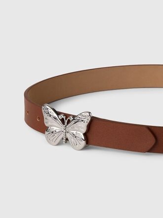 Cinturón de mariposa de cuero vegano para niños
