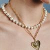Collar de corazón de oro acanalado HART Collar de corazón de oro acanalado HART